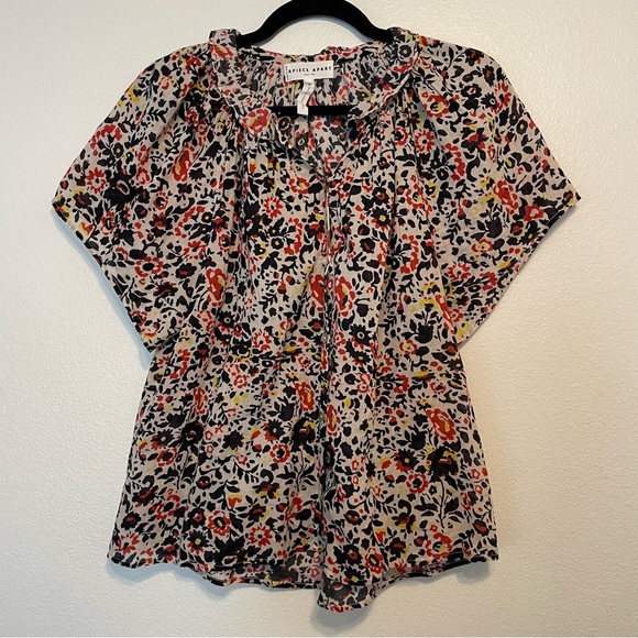 Apiece Apart La Paz Blouse Antonia Floral Peasant Top Size 2 - Picture 7 of 13
